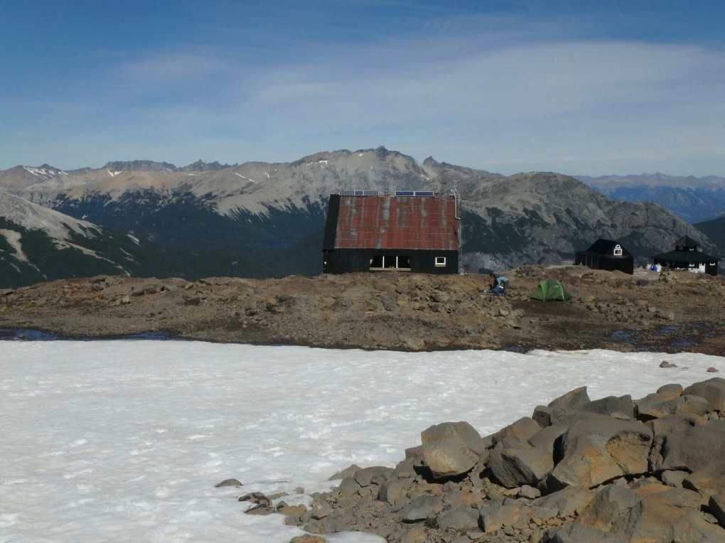 Otto Meiling Refugio at the base of Cerro Tronador.
