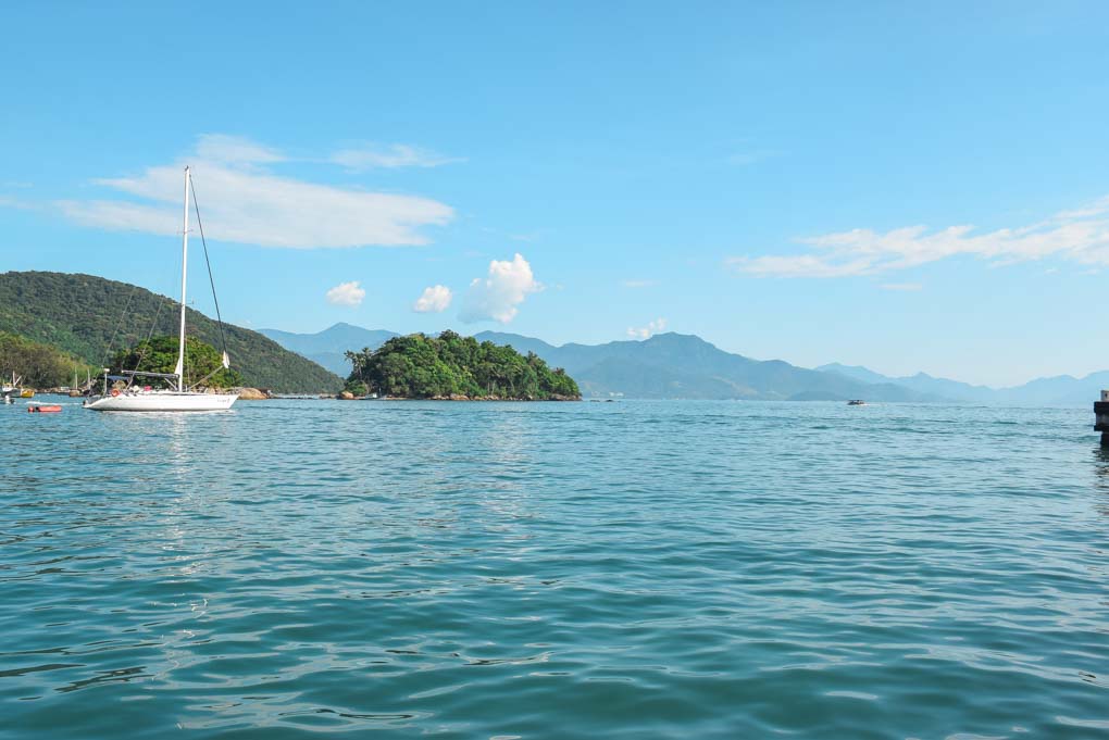 On the open water off Ilha Grande, Brazil