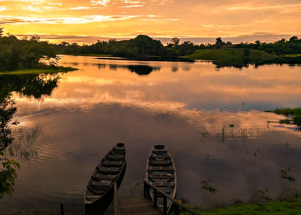 Sunset on the Pantanal in Brazil