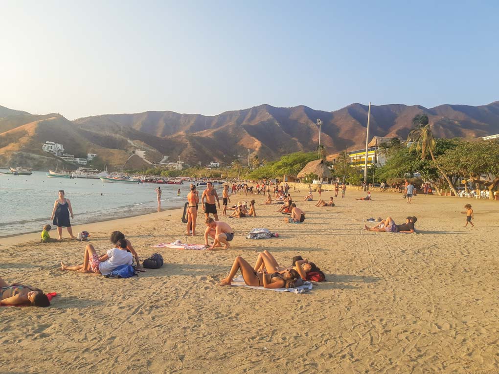 The beautiful beach of Taganga, Colombia