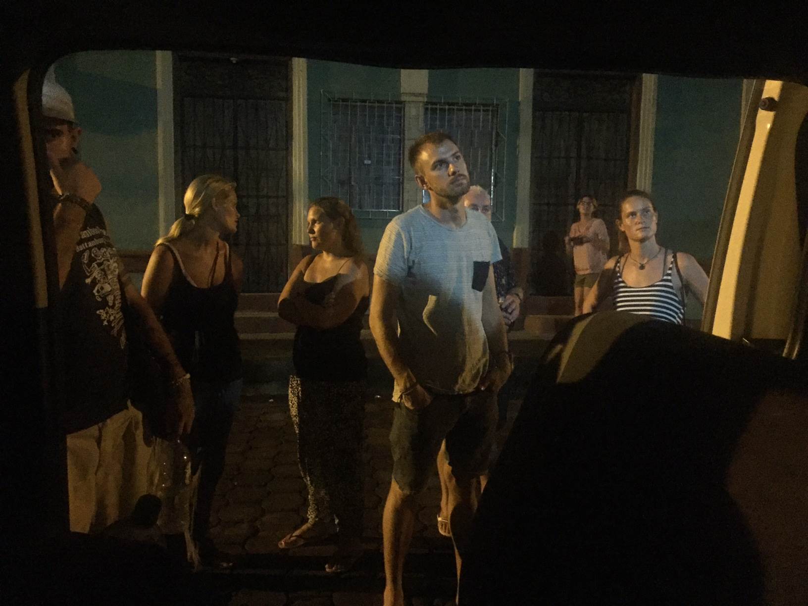 Just before crossing one on central americas most dangerous border