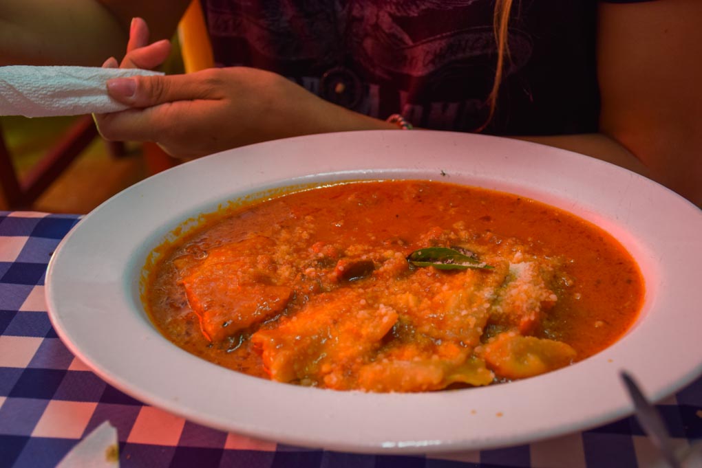 A pasta dish at Venami Pasta y Pizzas in Havana, Cuba