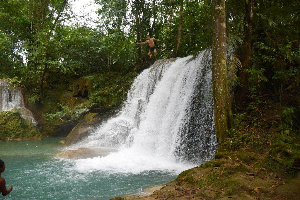 juming off Palenque waterfalls at Roberto Barrios