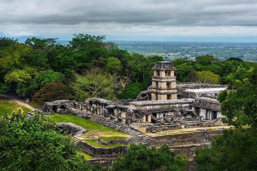 The Ruins Of The Ancient City Of Palenque.