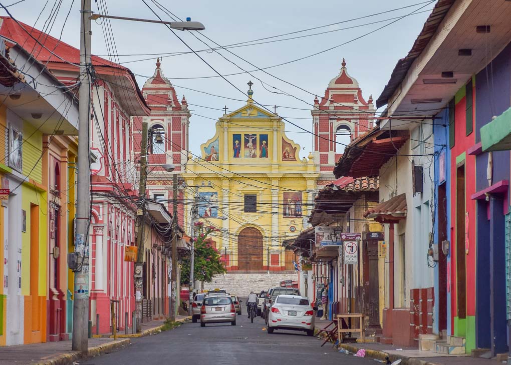 An old street in Leon, Nicaragua