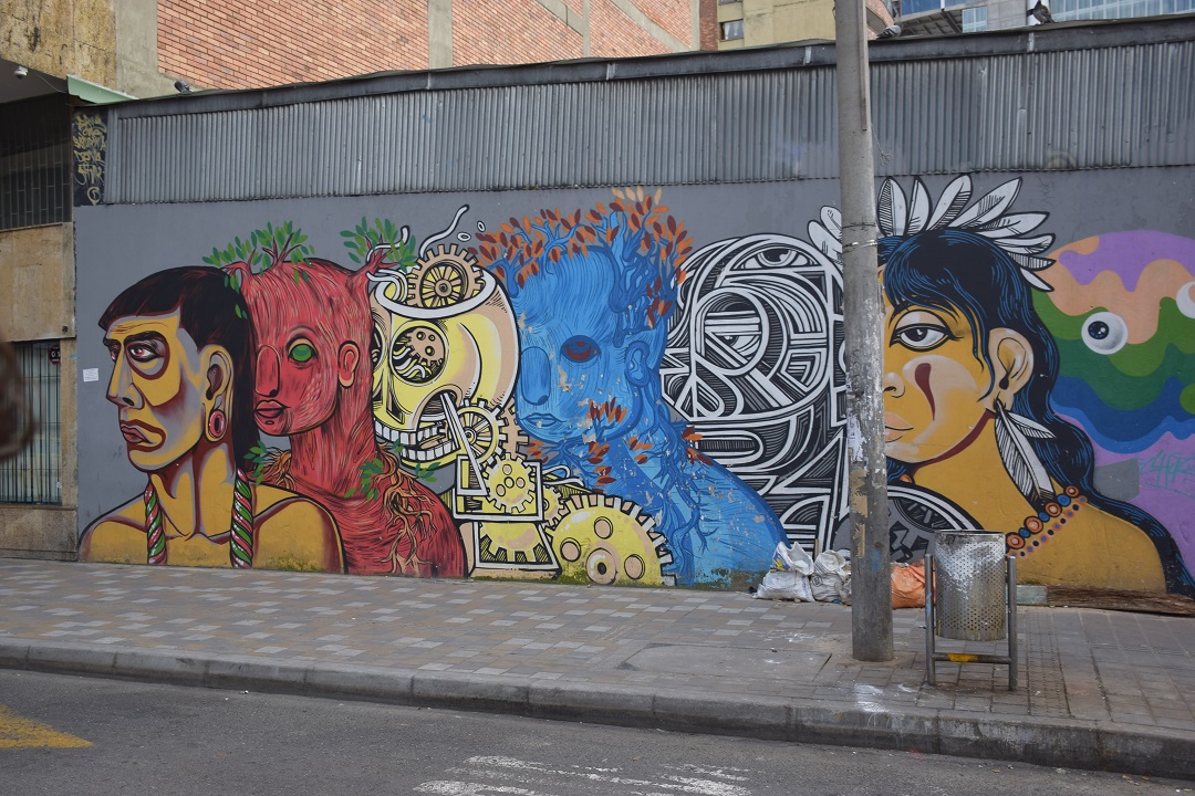 Bogota graffiti tour artworks