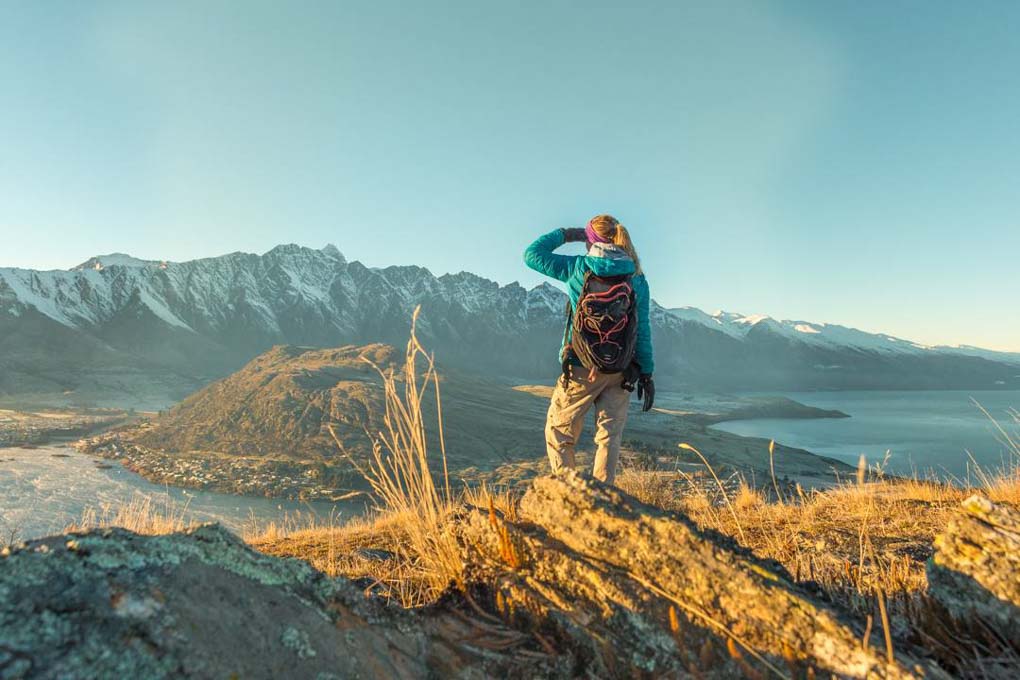Looking over at the Remarkables Mountain Range from Queenstown Hill, Queenstown