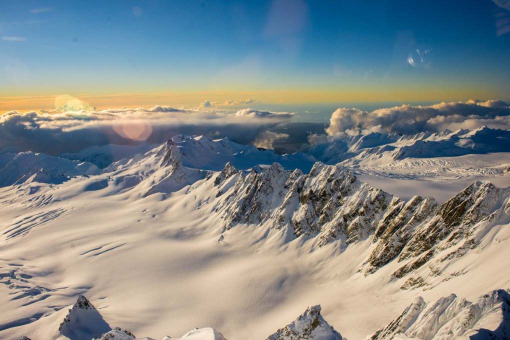 Views of Fox Glacier from the air!
