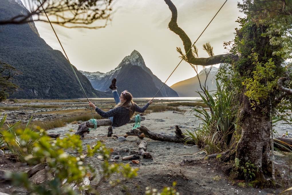 The Milford Sound Swing, New Zealand