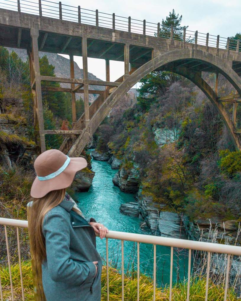 lookout at the shotover river near queenstown