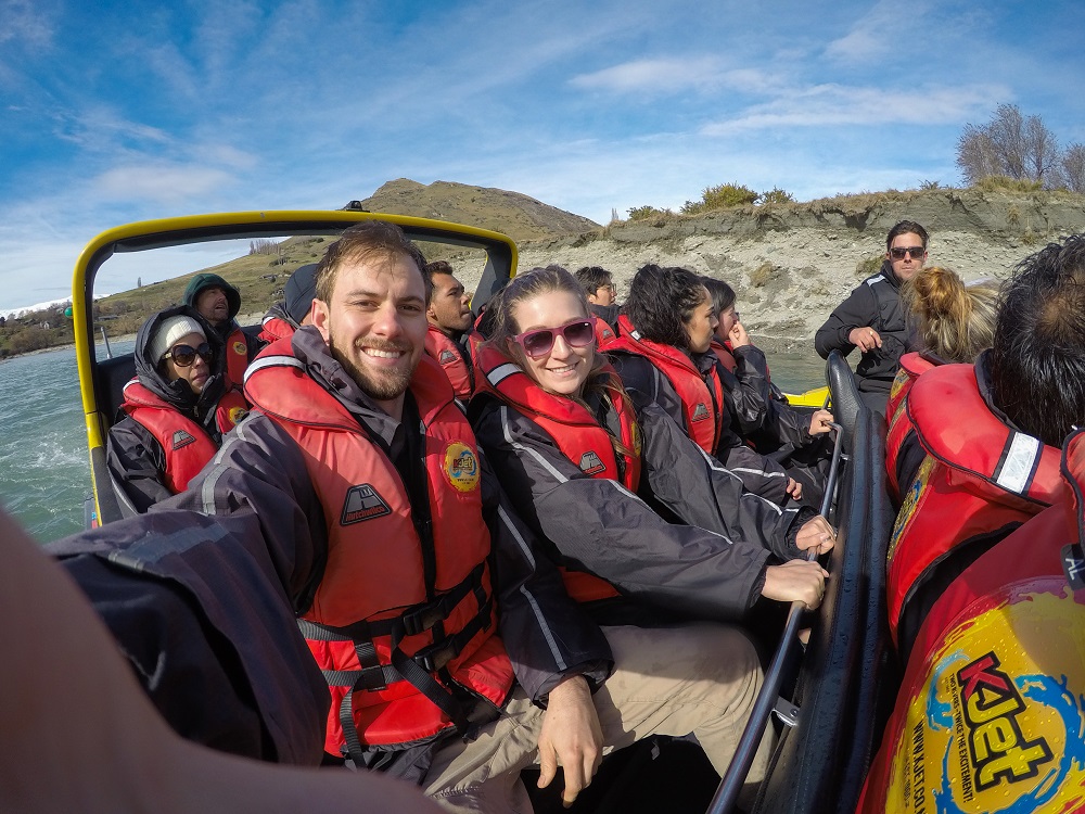 Selfie in the kjet jet boat