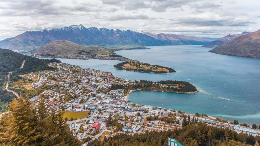 The view of Queenstown, New Zealand from Bob's Peak