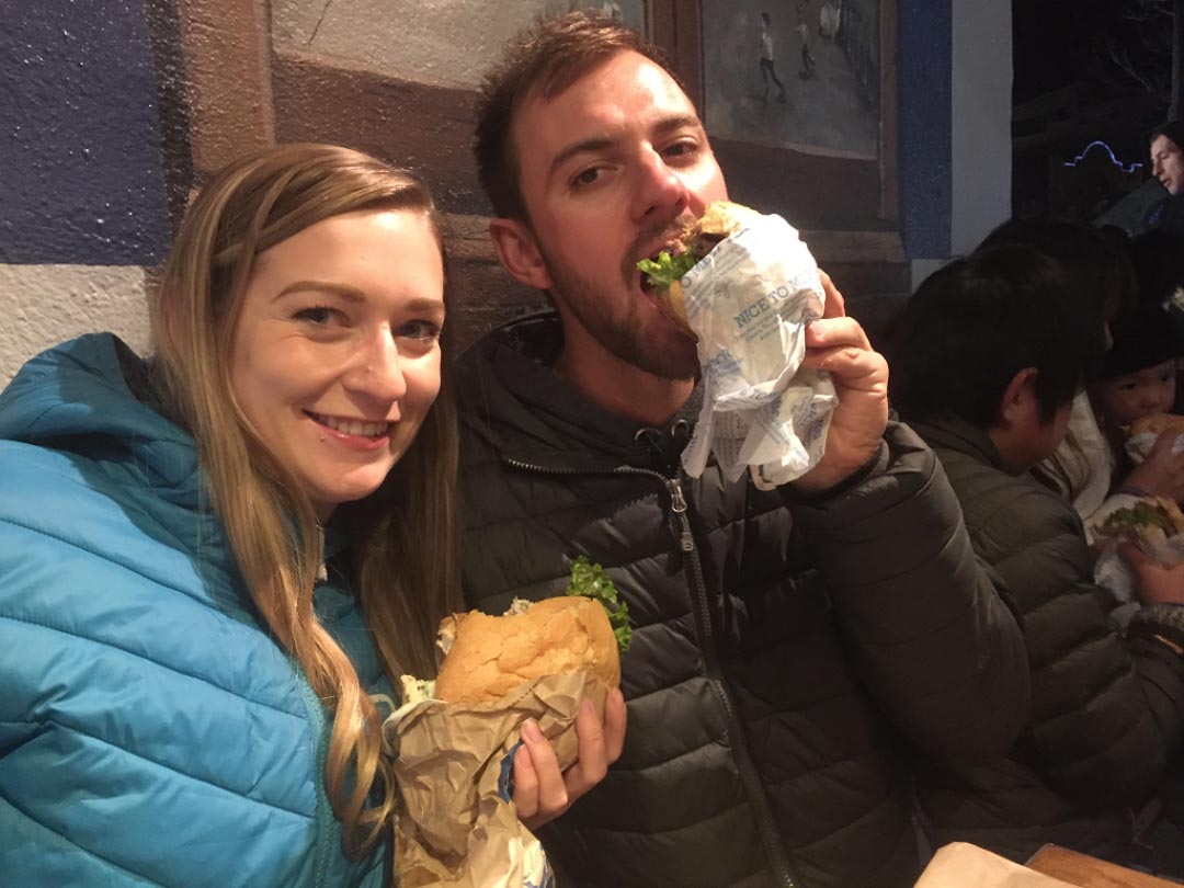 selfie at ferg burger