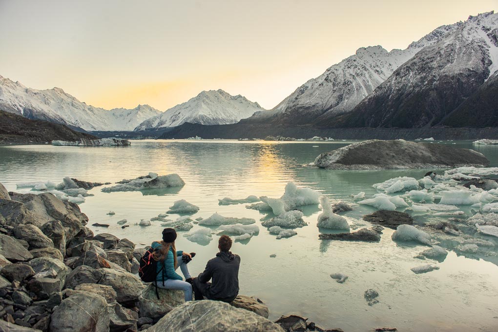 The Tasman Lake at sunrise!