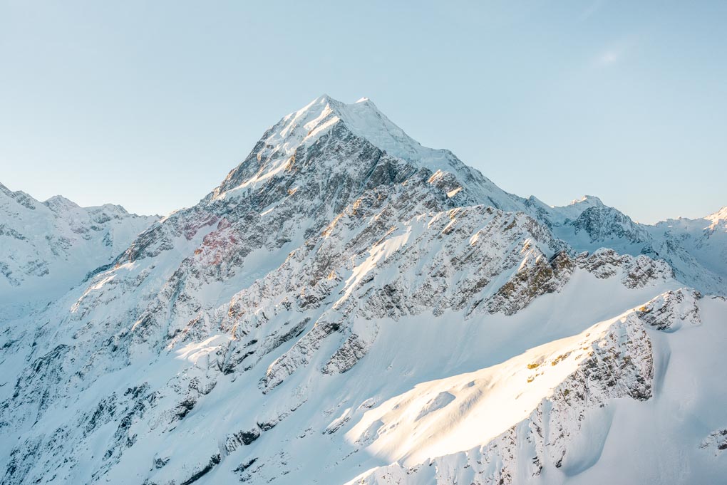 A close up of Mount Cook on our scenic helicopter flight