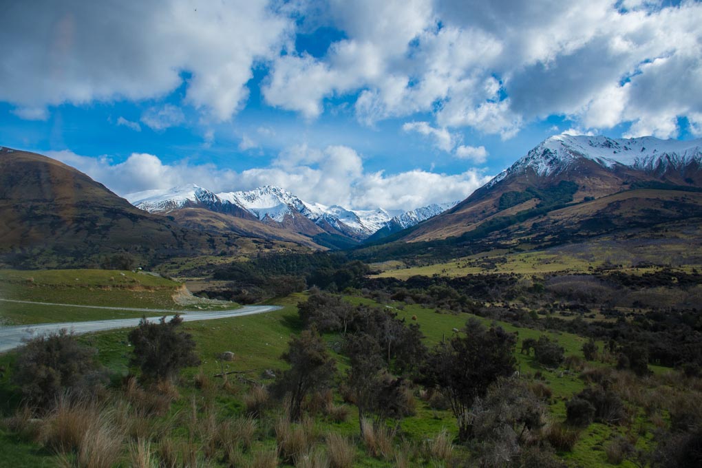 A landscape view of the Mt Nicholas Farm