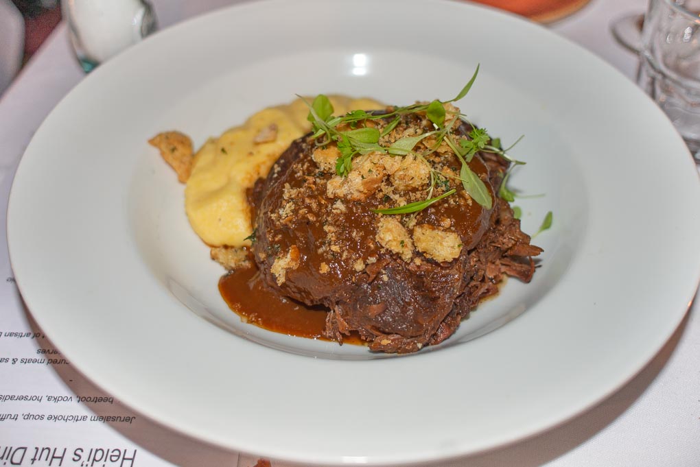 The beef cheek and polenta at Heidi's Hut