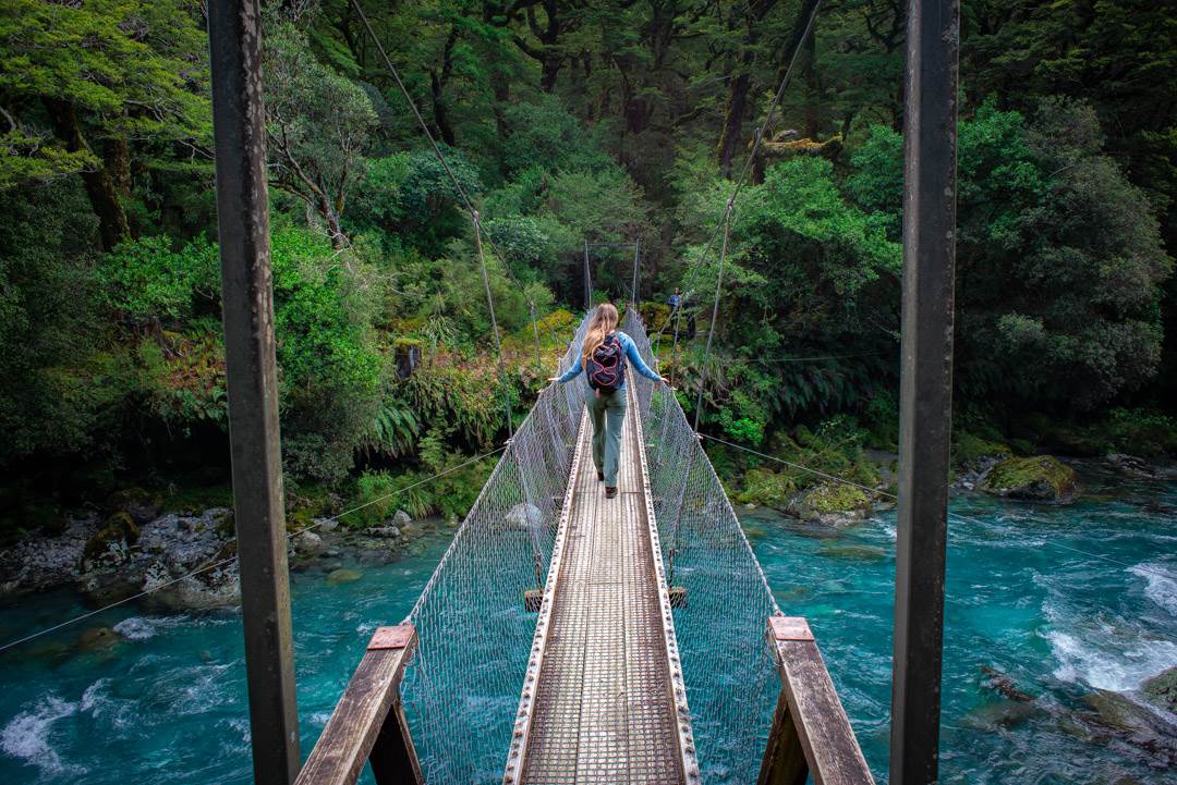 the lake marian suspension bridge