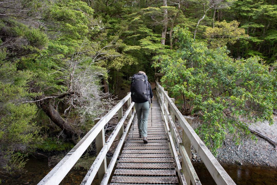 The first day of the keper track between the car park and broad bay campsite