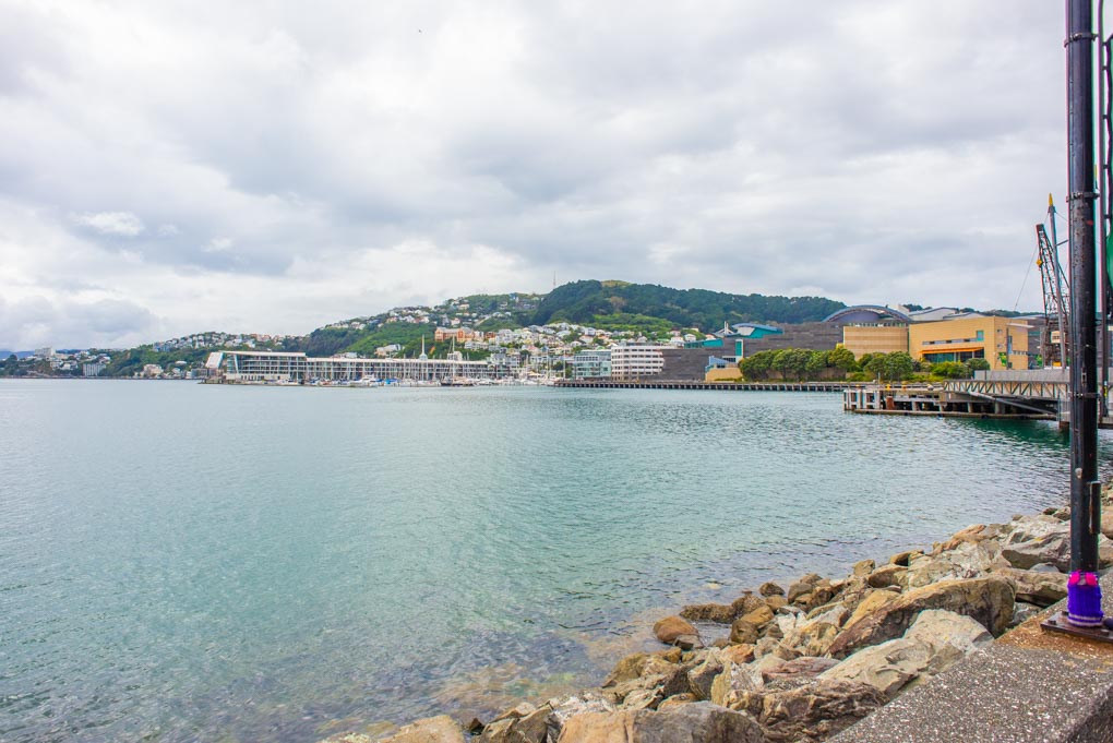 view of the ocean from the Wellington Warf