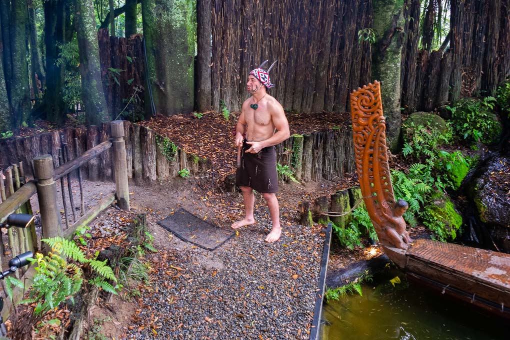 Learning about the Maori culture at the Rotorua Maori Experience with Tamaki