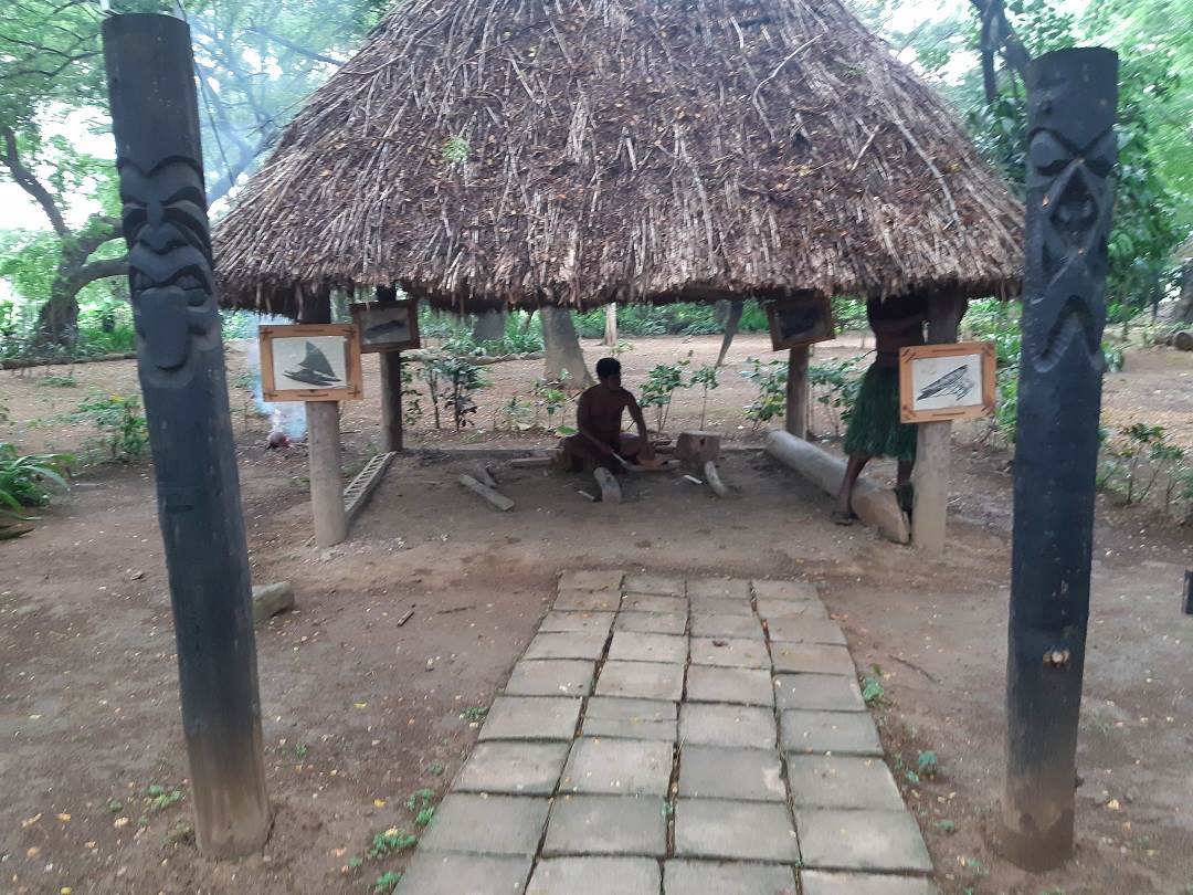 a bure at the Fiji Culture Village