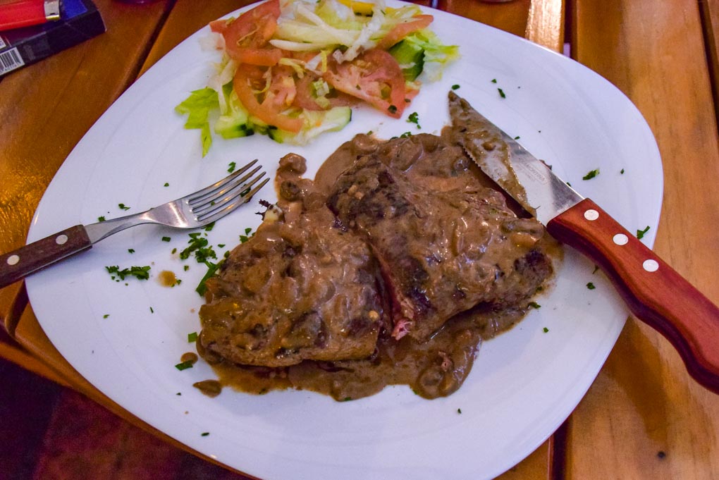 The steak at the La Mansion restaurant in San Gil, Colombia