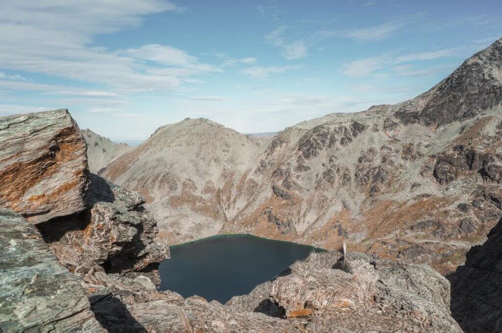 view of Lake Alta from the trail