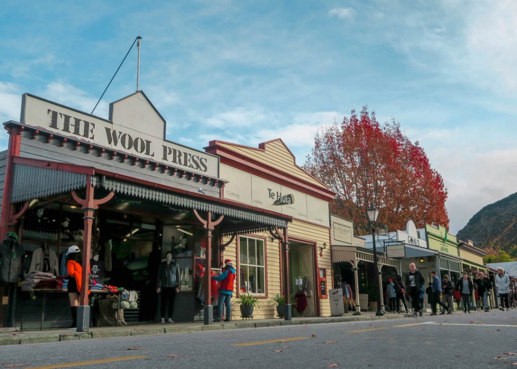 The main street in Arrowtown, New Zealand