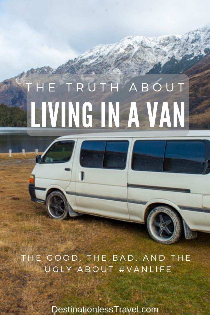 the truth about living in a van pin