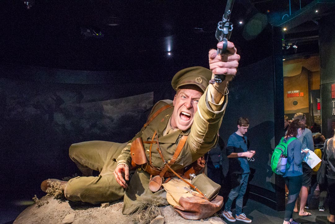 The world war 2 exhibit at the Te papa Museum in Wellington
