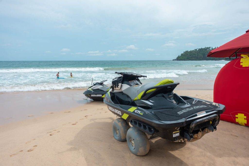 a jet ski at mirissa beach