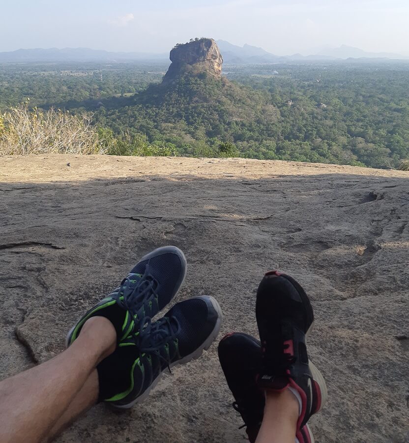 view of Sigiriya Rock from Pidurangala Rock