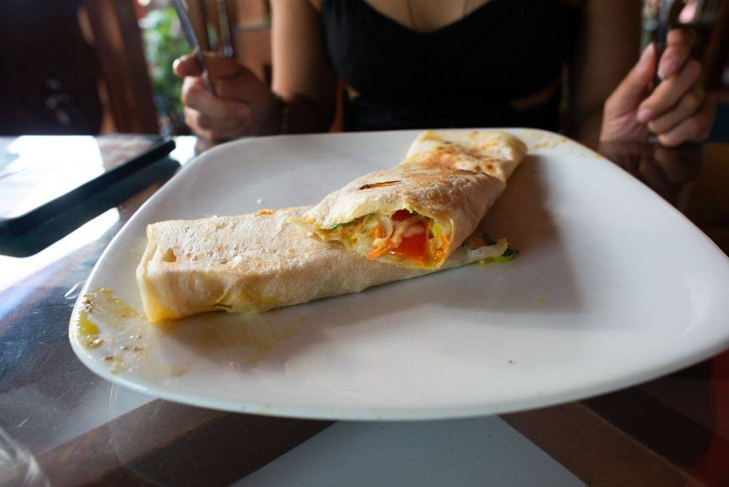 Rotti at a restaurant in Sigiriya, Sri Lanka