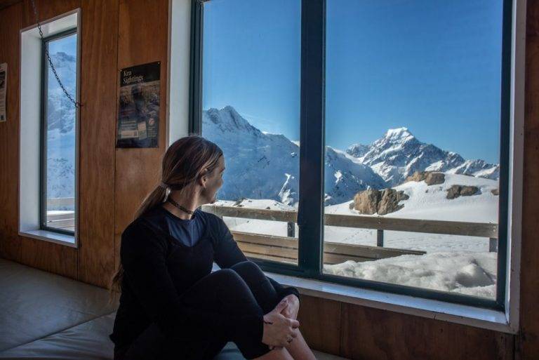 The Mueller hut in Mount Cook