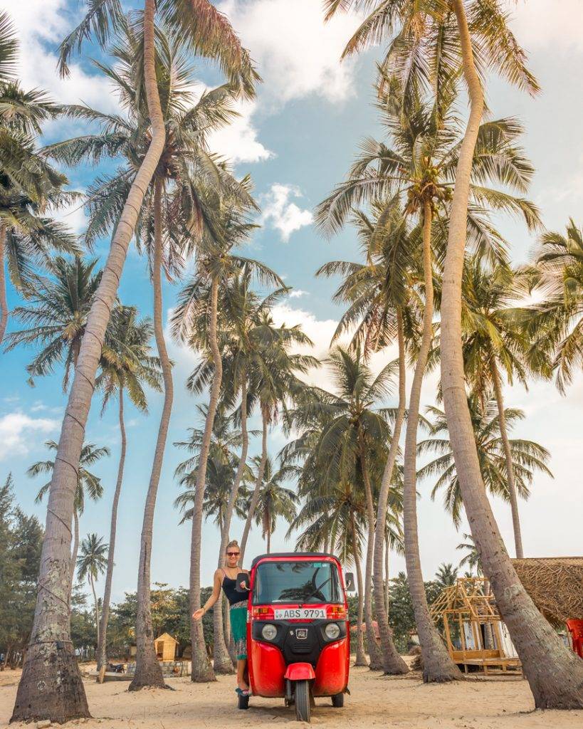 tuk tuk on the beach in nilaveli