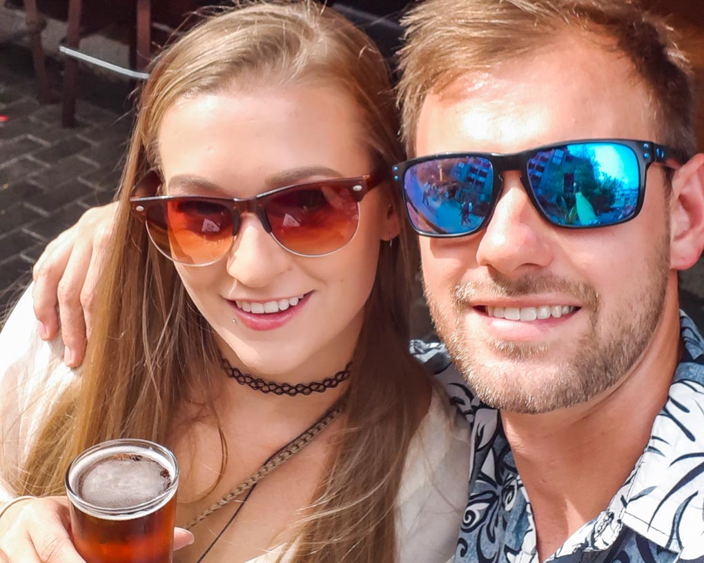 Bailey and Daniel take a selfie