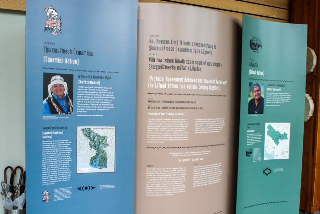 Wandering the Squamish Lil’wat Cultural Center in Whistler.