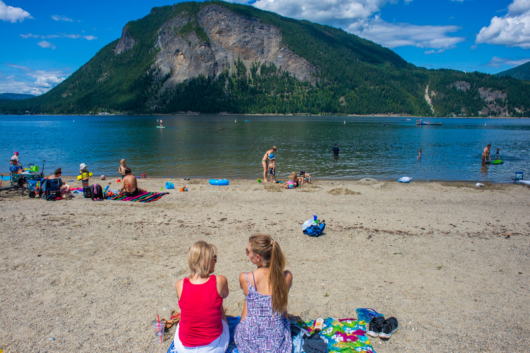 Relaxing at Canoe Beach, Salmon Arm, BC