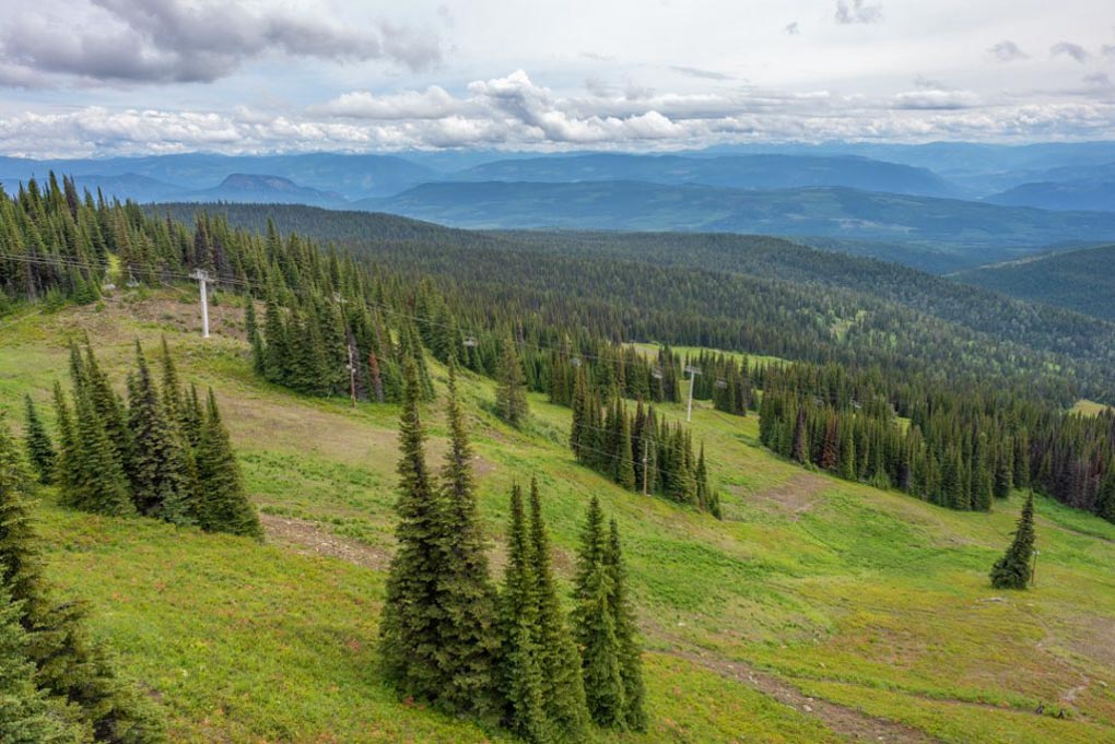 The views from the chairlift at Silver Star Mountain Resort near kelwona, BC