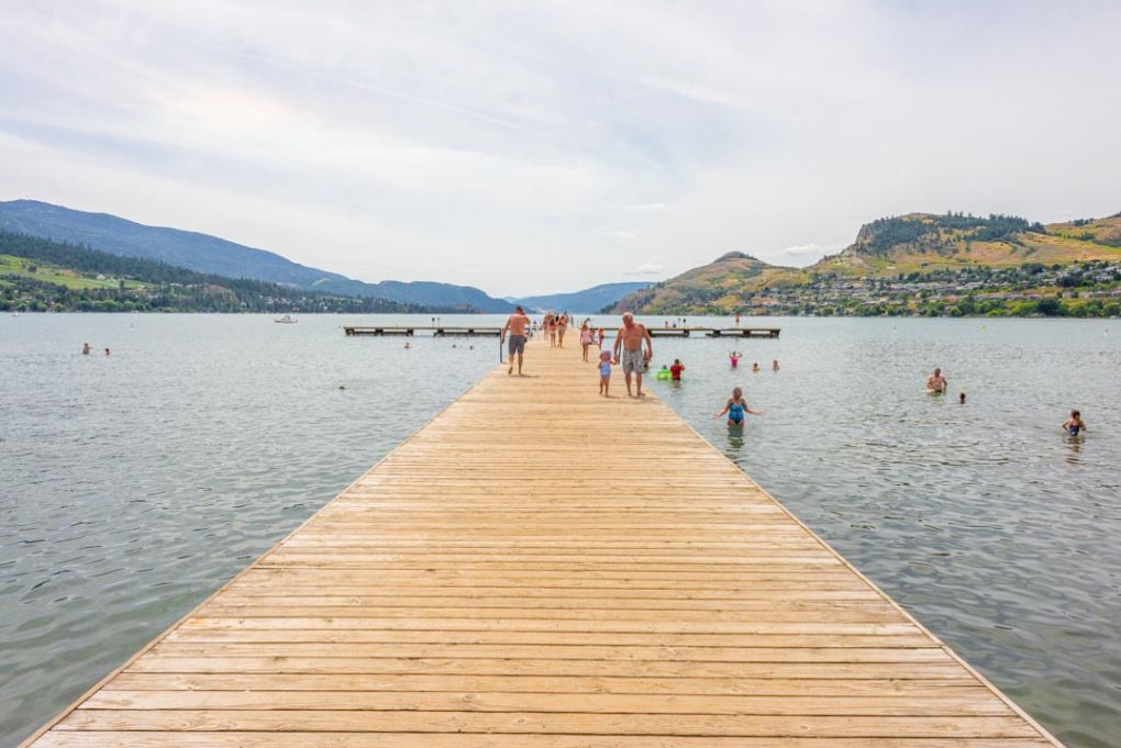 The jetty at Kalamalka Beach, Vernon BC