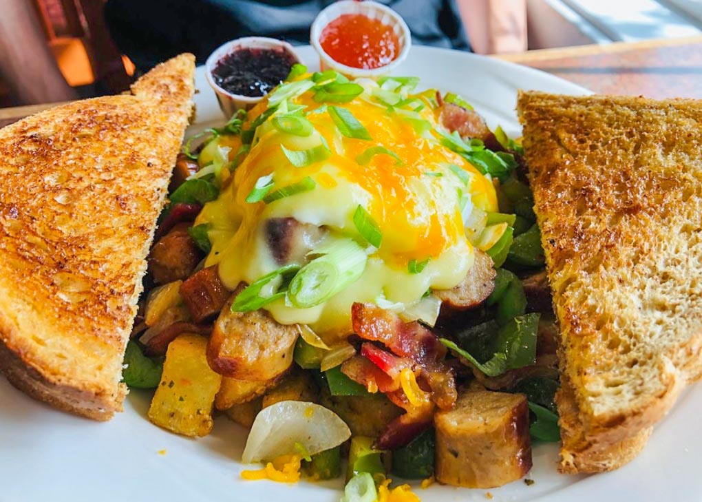 An egg breakfast at the Jammery in kelowna, BC