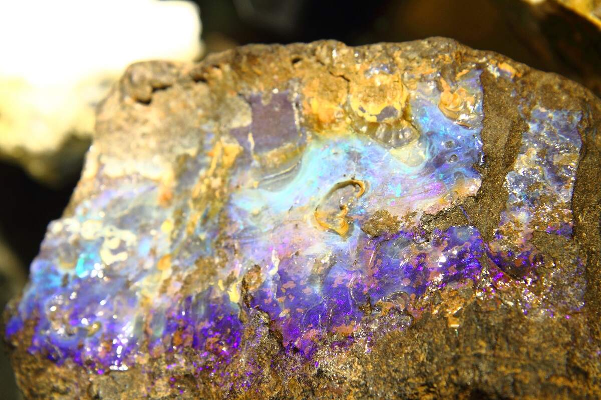 opal in a rock