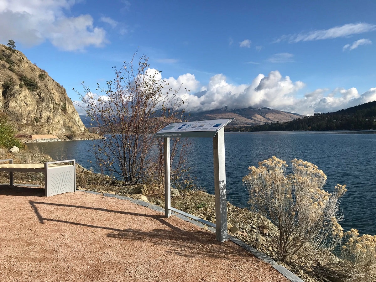 a viewpoint along the Okanagan Rail Trail in Vernon, BC