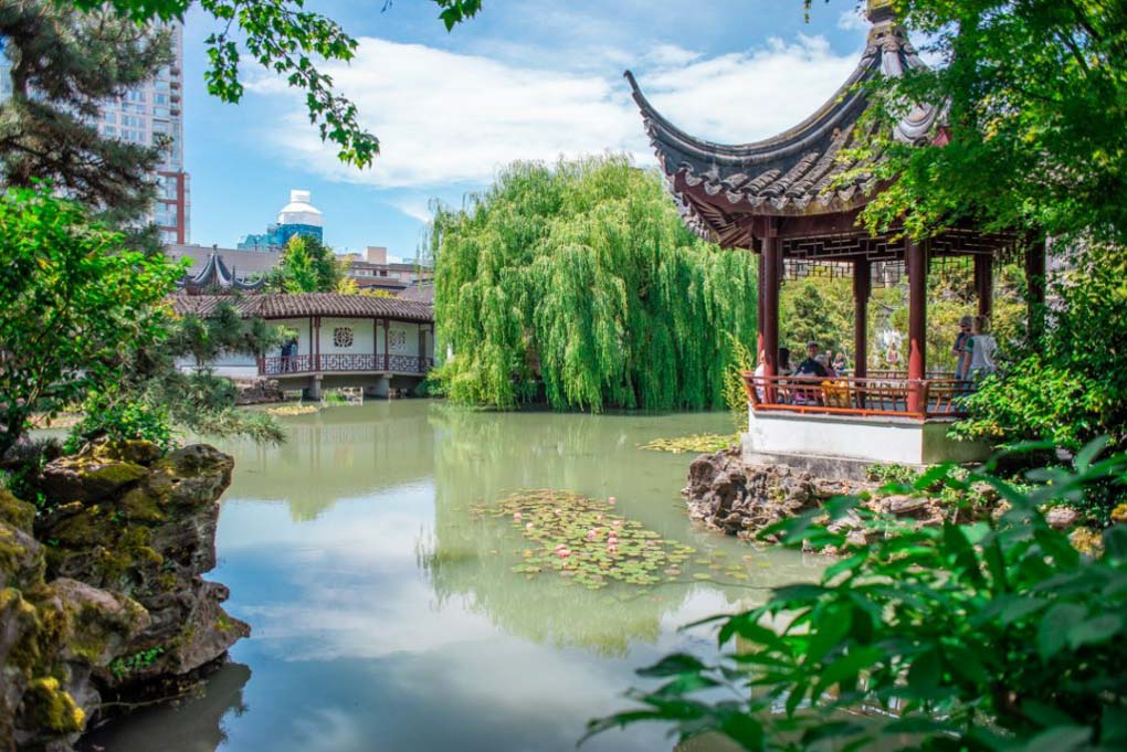 The beautiful Dr. Sun Yat-Sen traditional chinese gardens in downtown Vancouver