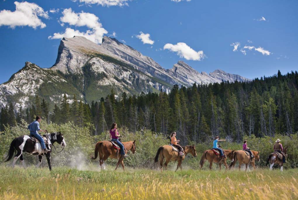 Horse riding in banff National Park, Canada