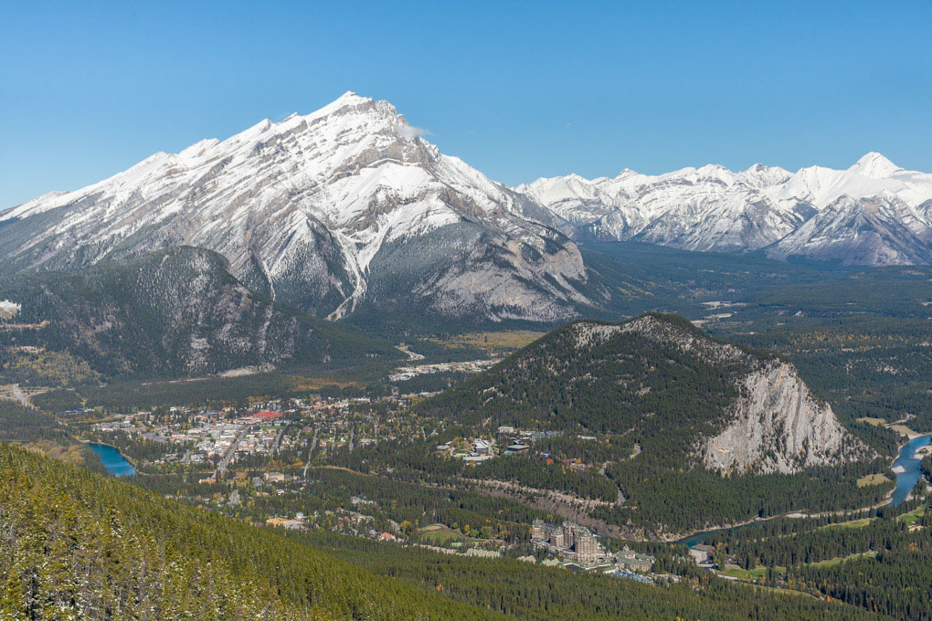 The views on the Banff Gondola in Canada