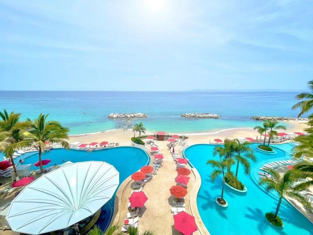 the outdoor pools at the Grand Fiesta Americana in Puerto Vallarta