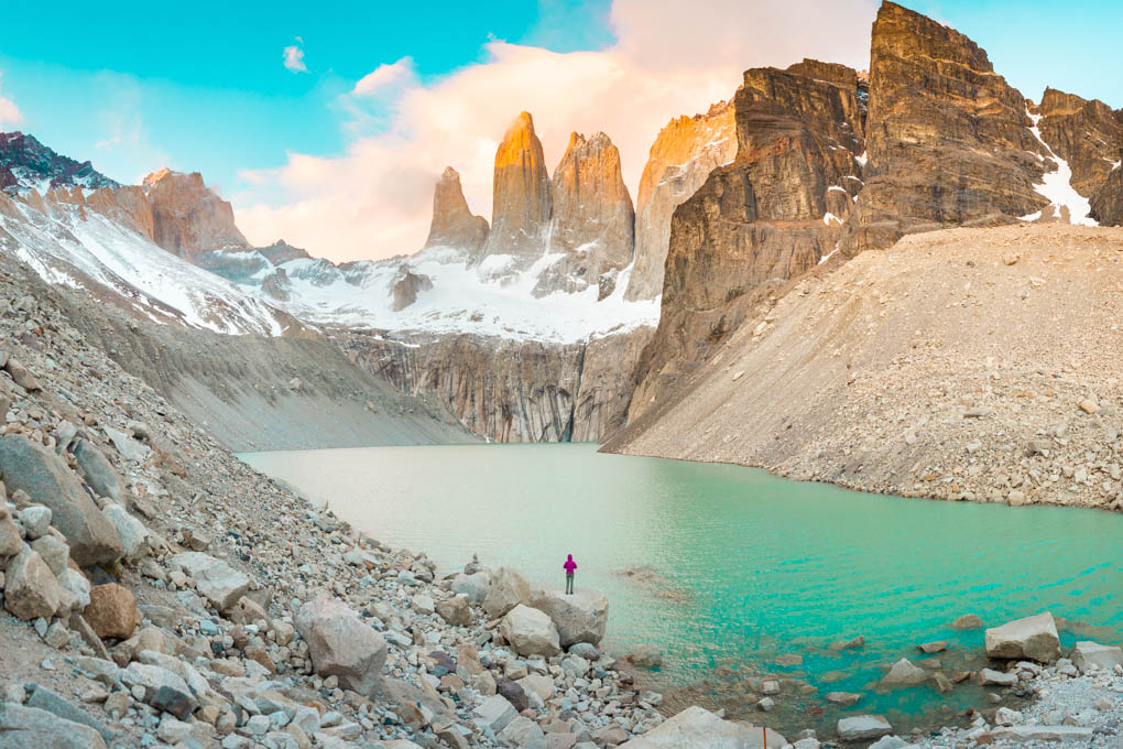 Las Torres viewpoint in Torres del Paine National Park, Chile