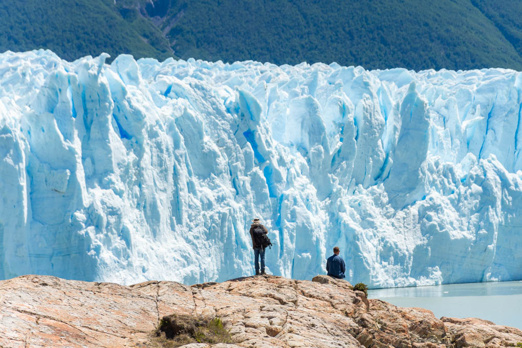 Watching the Perito Moreno Glacier near El Calafate, Argentina